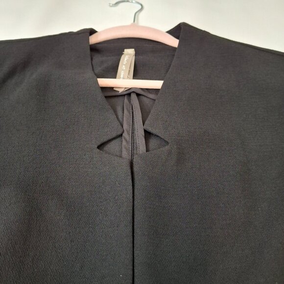 Womans Cropped Open Front Blazer Jacket Sz LG Relaxed Fit Stretchy Office Smart - Picture 10 of 14